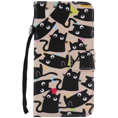 

Cute Kitten Design PU Leather Flip Cover Wallet Card Holder Case for LG NEXUS 5X