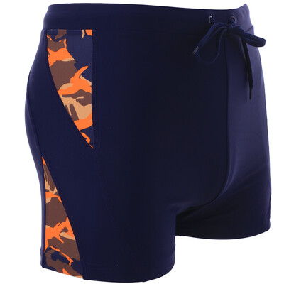 

YINGFA swim trunks leisure hot spring men&39s swim trunks beach training with camouflage color flat swim trunks Y3027-2 blue fight color XL