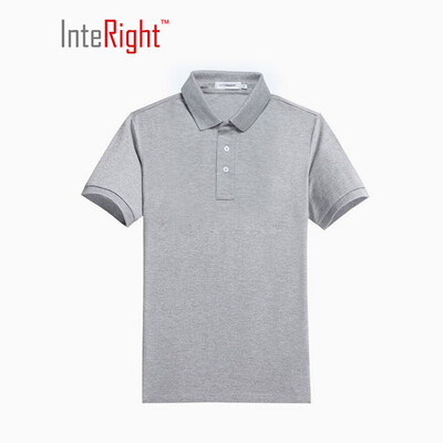 

INTERIGHT [Jingdong качество производства] 50S хлопок двойной бисер для бесплатного горячих мужчин бизнес случайные рубашки поло рубашка серый L код