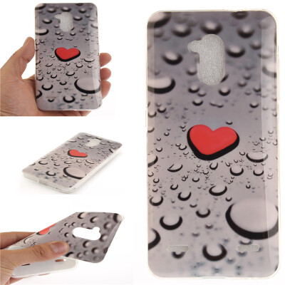 

Heart-shaped water droplets Pattern Soft Thin TPU Rubber Silicone Gel Case Cover for ZTE Blade V7 Lite