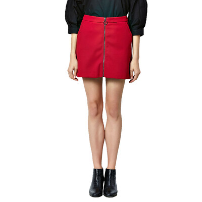 

UR female youth tide fashion zipper leisure wild Slim A word half skirt YV39R5AE2000 Zaohong L