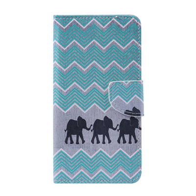 

Elephant Design PU Leather Flip Cover Wallet Card Holder Case for LG V10