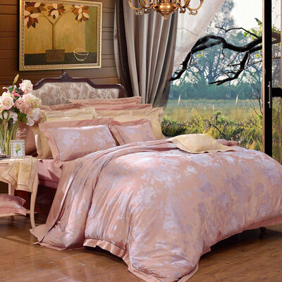 

FUANNA bed linen four-piece jacquard bed kit Milan night 15 m bed for 203 229cm pink