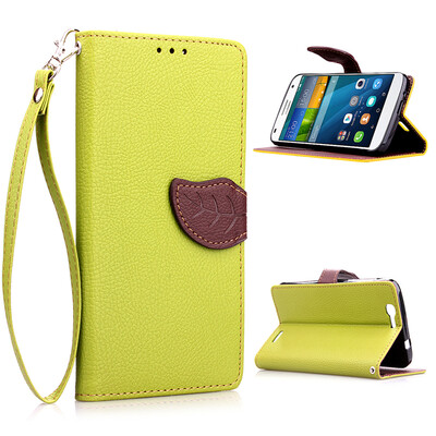 

Green Design PU Leather Flip Cover Wallet Card Holder Case for Huawei Ascend G7