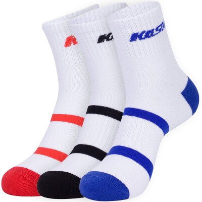 

Kisson (KASON) male socks jogging leisure cotton socks 3 pairs of FWSL013-1 (white / black, white / blue, white / red