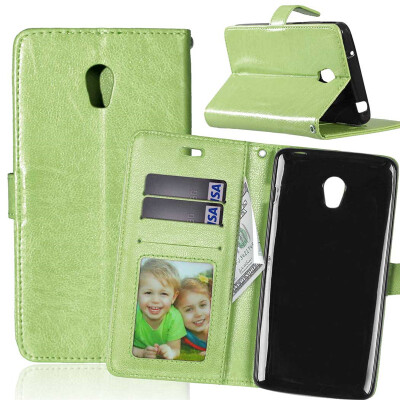 

Green Style Classic Flip Cover with Stand Function and Credit Card Slot for Lenovo VIBE P1