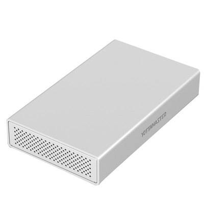 

YottaMaster PS100U3 aluminum alloy 3.5 inch USB3.0 hard disk box SATA3.0 serial desktop hard drive storage cabinet support 10TB hard disk silver