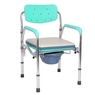 

Yard elderly commode aluminum alloy mobile pregnant toilet seat folding Commode chair disabled bath chair YC7802