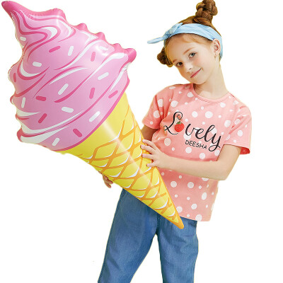 

(DEESHA) girls short-sleeved T-shirt sweet irregular wave point printing short-sleeved T-shirt 711722602 powder printing 110