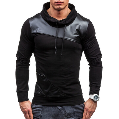 

New Mens Casual Stitching Hooded Fleece Pullover Hoodies