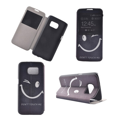 

Naughty Smile Design PU Leather Flip Cover Wallet Card Holder Case for Samsung Galaxy S7