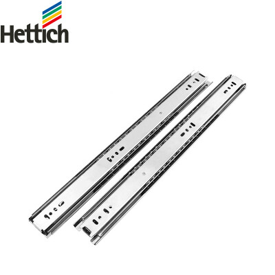 

Hettich drawer track slide rails locker cabinets three rail track chute silence thickened 20 inch steel color a pair of two