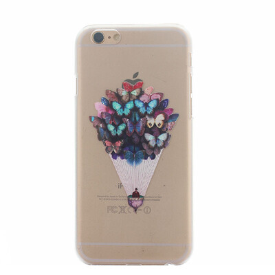 

Butterfly Pattern Soft Thin TPU Rubber Silicone Gel Case Cover for IPHONE 66S