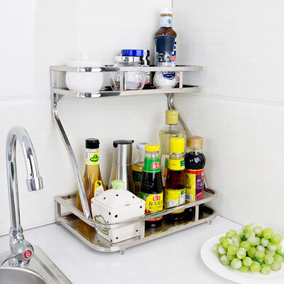 

Bunny Knife Shelf Shelf Chop Chop Chop Chop Chop Box Storage Shelf 2-Storey Stainless Steel Kitchen Shelf Wall DQZWJ03