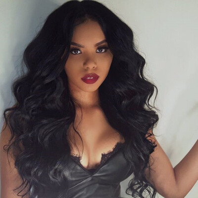 

Female Star Glueless Lace Front Human Hair Wigs With Baby Hair 180 Density 18-26 inch Peruvian Virgin Hair Body Wave Wigs For Blac