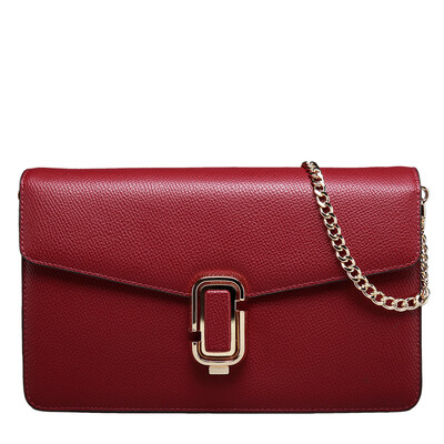 

Golf GOLF ladies shoulder bag cowhide handbags fashion chain diagonal package B6BV91042J wine red