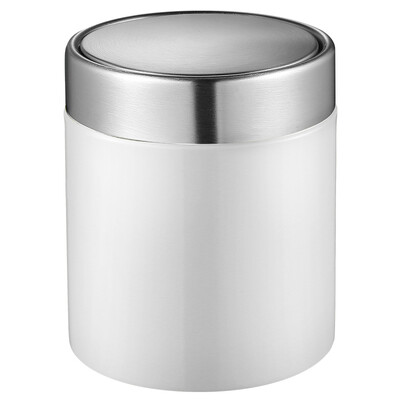 

【Jingdong Supermarket】 Yi (EKO) Desktop Trash Home Office Mini Glowing Small Trash Can 9204 White 1.5L