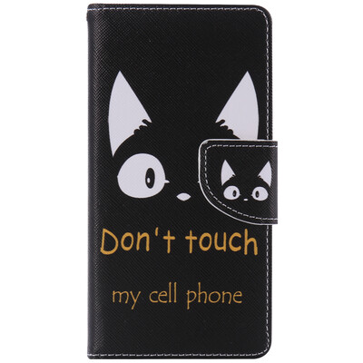 

Cat Ears Design PU Leather Flip Cover Wallet Card Holder Case for SONY M2