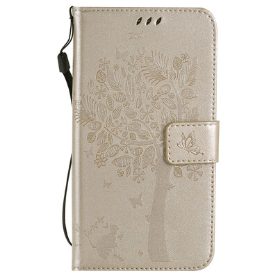 

Gold Tree Design Кожа PU флип крышки Кошелек Карты Держатель чехол для SAMSUNG A710 A72016