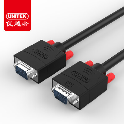 

(UNITEK) VGA кабель компьютерный монитор кабельные проекторы 3 м 3 + 6 видео удлинительный кабель чистая медь двойное магнитное кольцо HD линия Y-C504A