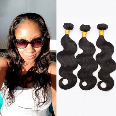 

Brazilian Body Wave 3 Bundles Unprocessed Virgin Human Hair Extensions Natural Color