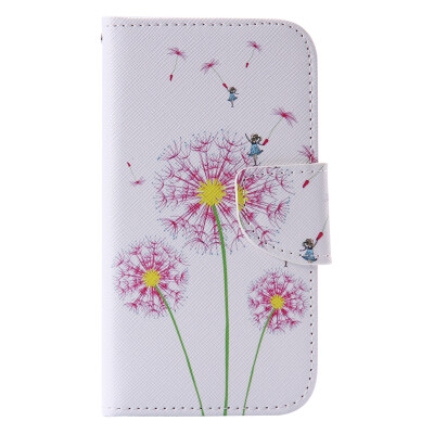 

Pink Dandelion Design PU Leather Flip Cover Wallet Card Holder Case for SAMSUNG J120 J12016