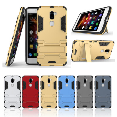 

Gold Slim Robot Armor Kickstand Shockproof Hard Rugged Rubber Back Case For Coolpad Cool 1