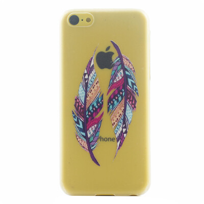 

Feather Pattern Soft Thin TPU Rubber Silicone Gel Case Cover for IPHONE 5C