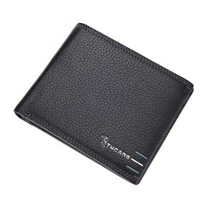 

Дятел (TUCANO) Мужской кошелек короткий раздел многофункциональный личинский борозд слой кожаного кошелька TAA2093-07B0 черный