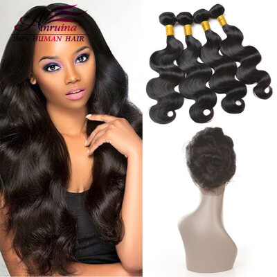 

Cheap Pre Plucked 360 Lace Frontal With Bundle Body Wave Indian Virgin Hair With Closure 360 Lace Frontal Closure With Bundles