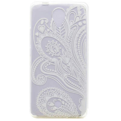 

Half flower Pattern Soft Thin TPU Rubber Silicone Gel Case Cover for Wiko U Feel