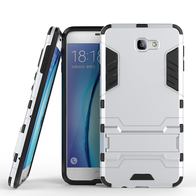 

Серебряный Slim Robot Armor Kickstand Ударопрочный жесткий корпус из прочной резины для Samsung Galaxy On7 2016/J7 Prime