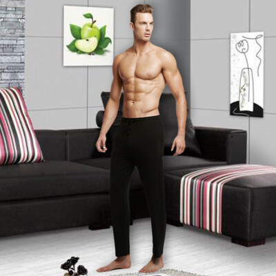 

Playboy 3741 home service pajamas male cotton pants male spring&summer play trousers black XXL