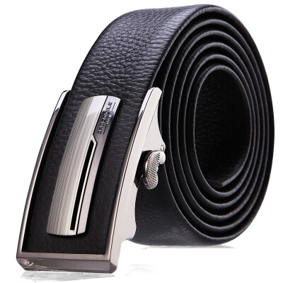 

Crocodile (CROCODILE) trendy fashion leather automatic buckle casual men's belt 13512112-01 black