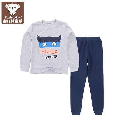 

Yu Zhaolin children's underwear suit boy combed cotton home service 2 sets YH56T052011 graffiti little monster flower gray 140