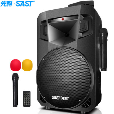 

SAST ST-1001WM Портативная мобильная открытая Bluetooth-штырь Активная мощность Батарея с высоким энергопотреблением Квадратный танцевальный звук 10 дюймов (черный)