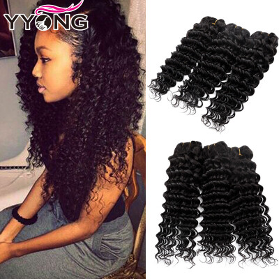 

YYONG Hair Products 3 Bundles Deep Wave Brazilian Hair 8A Grade Affordable Brazilian Hair Bundles Natural Human Hair Extensions