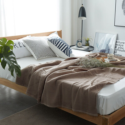 

Antarctic Blankets Home Textiles Cotton Air Conditioning Blankets Cotton Honey Sleeve Blankets Plain Gray 200 230cm