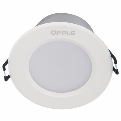 

【Jingdong Supermarket】 Op lighting (OPPLE) LED Downlight Ceiling light Aluminum paint White 3 Watt warm white 4000K hole 8-9 cm