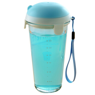 

Three light clouds glasslock Korea imported high-quality glass cup cups PC-818R blue 450ml