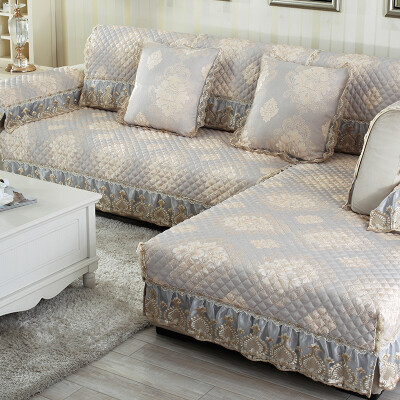 

FANROL sofa mat four seasons sofa cushion set cushion cushions European sofa sets of toilet cover Timan gray 70 150cm