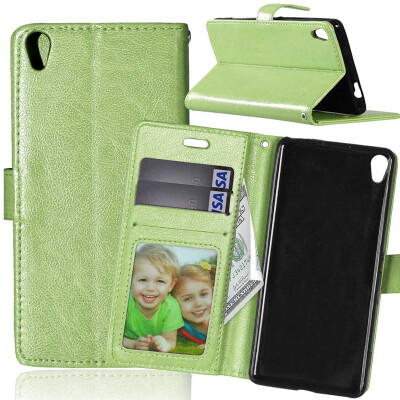 

Green Style Classic Flip Cover with Stand Function and Credit Card Slot for Sony Xperia XA