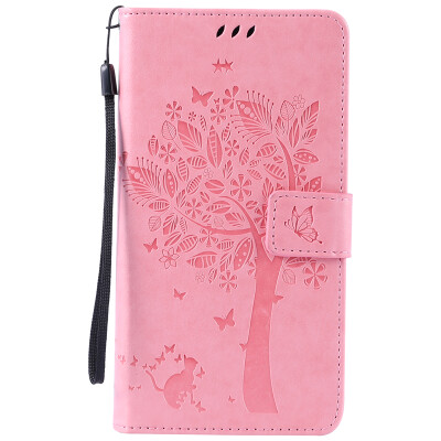 

Pink Tree Design PU Leather Flip Cover Wallet Card Holder Case for LG V10