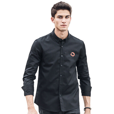 

Pioneer Pioneer Camp с длинным рукавом рубашки Мужчины Назад Печать Мужская рубашка 611510 Black XL