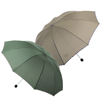 

Jingdong supermarket] umbrella umbrella to increase the reinforcement of 10 steel umbrella business umbrella easy to dry fine sun umbrella dual combination of 2 sets of equipment installed 3311E touch 2 # deep purple / 3 # moss green