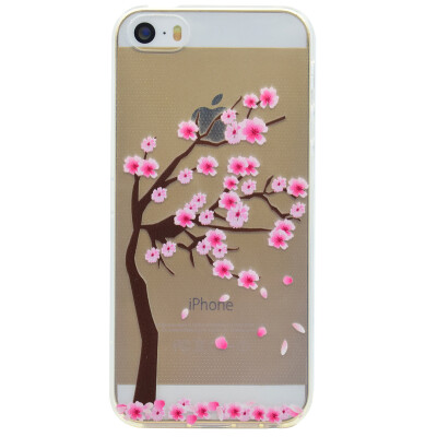 

Cherry tree Pattern Soft Thin TPU Rubber Silicone Gel Case Cover for IPHONE 5/5S/5SE