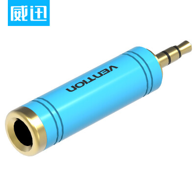 

Viagra 65 turn 35 microphone adapter 65mm female turn 35mm public audio conversion line headphone microphone power amplifier adapter cable blue VAB-S04-L