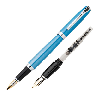 

Hero (HERO) 916 double pen tip men and women iridium gold pen set (F + art sharp) blue