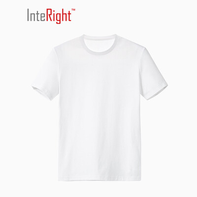 

INTERIGHT Water Soft Cotton Men's Short Sleeve T-shirt White L Code