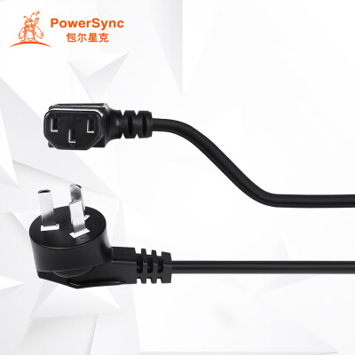 

PowerSync MPCPRR0100 Dual 90 Power Cord Elbow Right Angle Power Cord Elbow Black 1 m